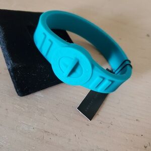 Marc Jacobs Teal Blue Wintergreen Rubber Watch Style Bracelet NWT
